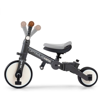 Milly Mally Rowerek Biegowy Trójkołowy 5w1 Optimus Max Ciemnoszary