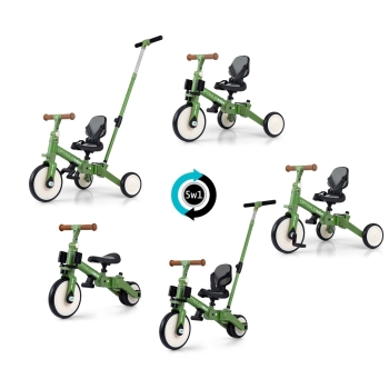 MILLY MALLY 6342 Rowerek 5w1 OPTIMUS MAX green