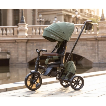 MILLY MALLY 6301 Qplay Rowerek Trójkołowy Comfo Max Olive Green-3