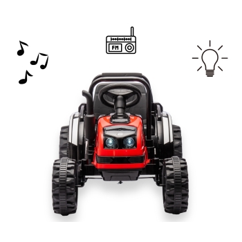 MILLY MALLY 5741 Pojazd na akumulator Traktor z przyczepą Farmer Red-6