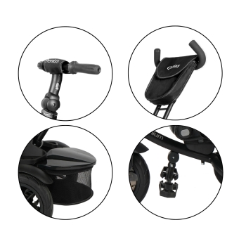 MILLY MALLY 4103 Qplay Rowerek trójkołowy Premium Black-7